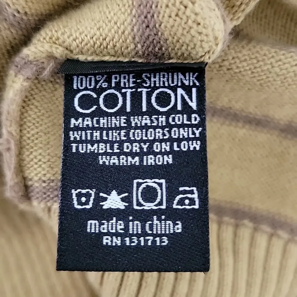 Animal Bikes Men's Yellow‎ Stripped Knit Sweater Small
